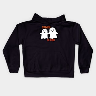 Spooky season cute ghosts couple Kids Hoodie